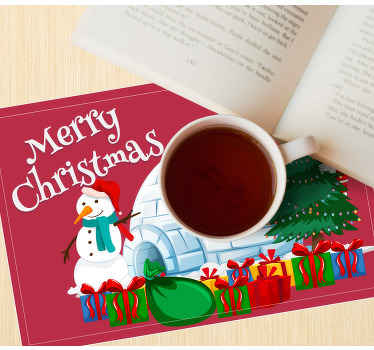 Mantel individual navideño Motivos de vacaciones y texto - TenVinilo