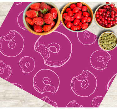 Pink Doughnuts Vinyl placemats - TenStickers