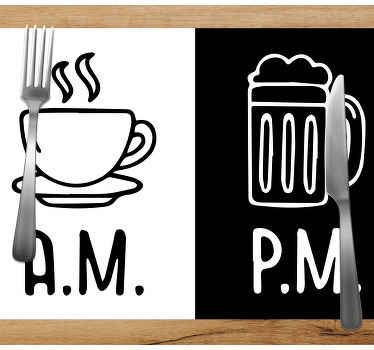 Individuais de mesa para restaurantes Café e cerveja - TenStickers