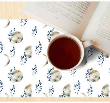 月相印花矩形乙烯基餐垫 - TenStickers