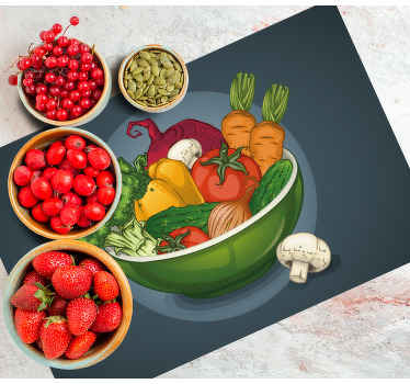 Individuais de mesa para restaurantes Salada com legumes - TenStickers