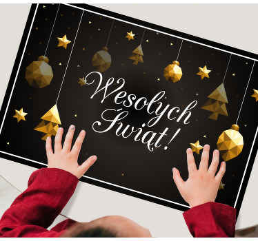 Podkładki na stół swiateczne Złote kule - TenStickers