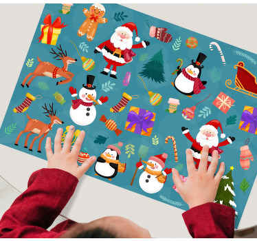 Cartoon miniature motifs Christmas placemats - TenStickers