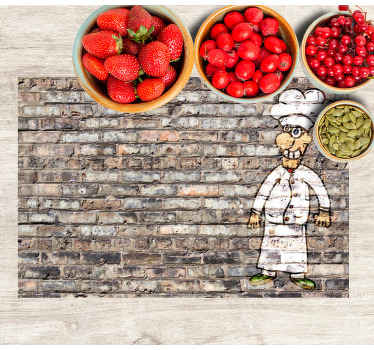 Graffiti wall chef textured placemats - TenStickers