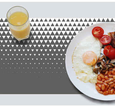 Grey and white triangles modern placemats - TenStickers