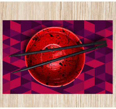 Individuais de mesa modernos Triângulos rosa retrô - TenStickers