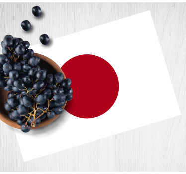 日本国旗のビニール製ランチョンマット - TENSTICKERS