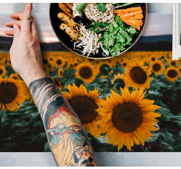 Individuais de mesa elegantes Campo de girassol - TenStickers