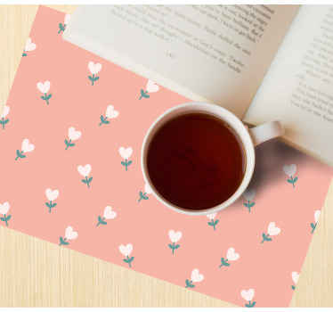 Individuais de mesa modernos Padrão de flores em forma de lareira - TenStickers