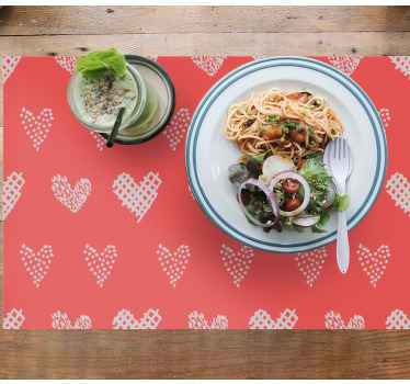 Podkładki na stół Narysowany czerwony i szary - TenStickers