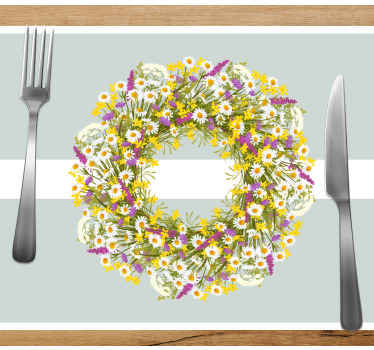 Wild flowers elegant placemats - TenStickers