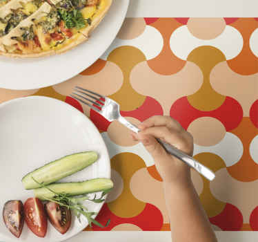 70's orange waves original placemats - TenStickers