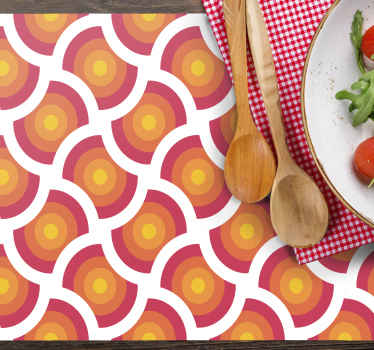 Geometric retro pattern original placemats - TenStickers