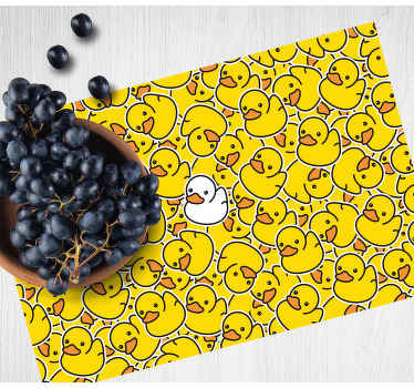 Tischset modern Verschiedene süße weiße ente - TenStickers