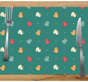 çok renkli lastik ördekler modern placemats - TenStickers