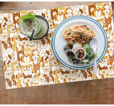 Fest af hunde moderne dækkeservietter - TenStickers