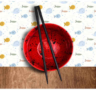 Rajzfilm többszínű hal modern tányéralátétek - TenStickers