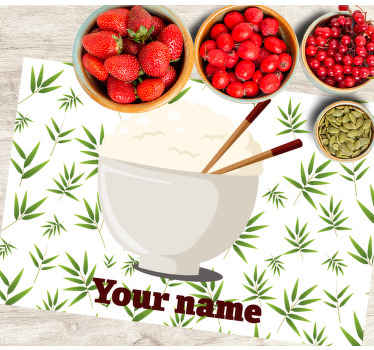 Chopsticks and bamboo placemats placemats - TenStickers