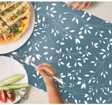 Individuais de mesa originais Folhas brancas - TenStickers