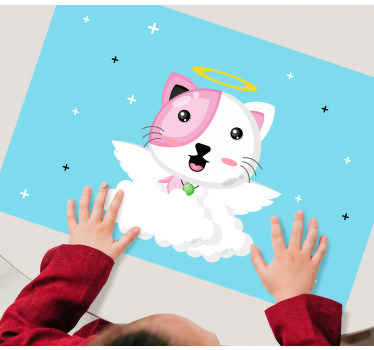 Mantel individual infantil Gato ángel - TenVinilo