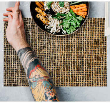 Mantel individual moderno Manteles individuales tejidos de rejill - TenVinilo