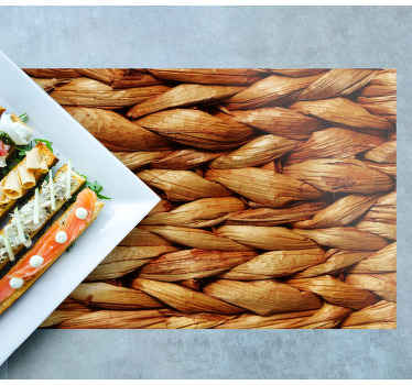 Basketweave vinyl bordstabletter eleganta bordstabletter - Tenstickers