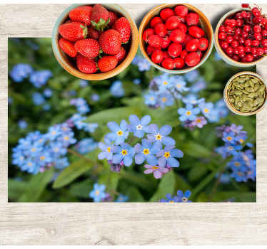 Set de table fleurs Jolies petites fleurs bleues - TenStickers