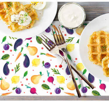 Food concept with watercolor home placemats - TenStickers