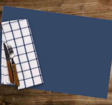 Solid color navy vinyl placemats - TenStickers