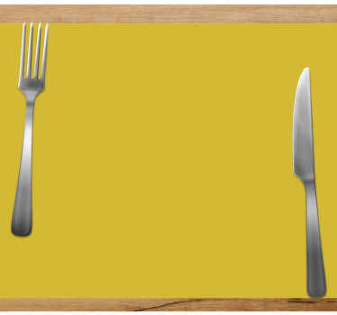 Mustard  monocoloured Vinyl placemats - TenStickers