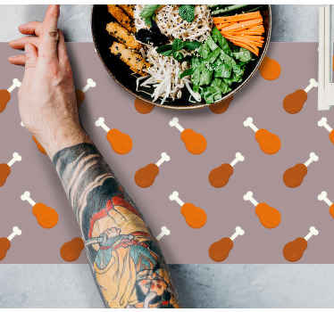 Mantel individual original Pierna de pollo sin costuras - TenVinilo