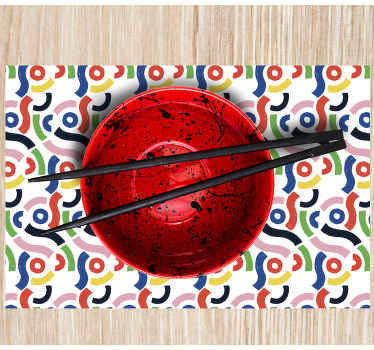 Abstrakt geometrisk maleri originale dækkeservietter - TenStickers