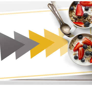 Individuais de mesa originais Apontando setas arte abstrata - TenStickers