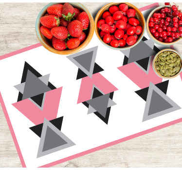 Trekanter abstrakt kunst spisebrikke original - Tenstickers