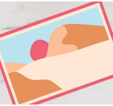 Mountain and sun abstract  original placemats - TenStickers