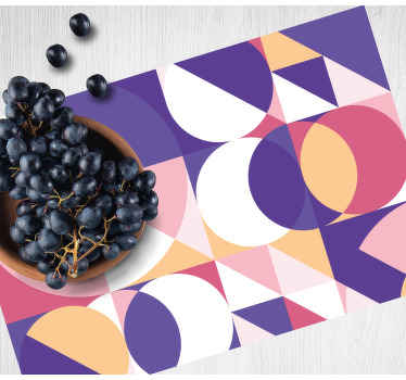 Individuais de mesa originais Figuras abstratas roxas - TenStickers