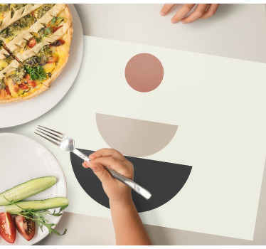 噴水抽象的な幾何学的なオリジナルのプレースマット - TENSTICKERS