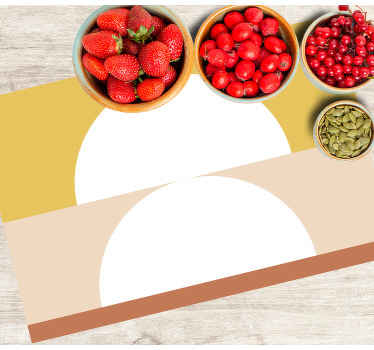 Oryginalne podkładki na stół Dwa półkola geometryczna sztuka - TenStickers