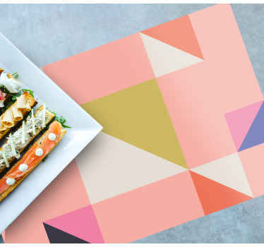 Plăcuțe de vinil originale cu model geometric de artă - TenStickers