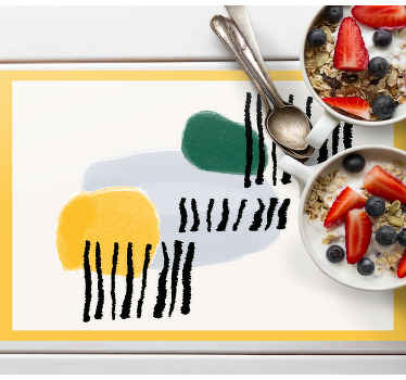 Rianning abstract art original placemats - TenStickers