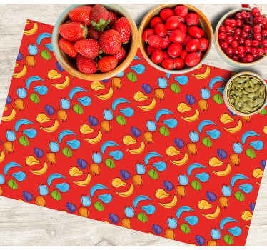 Colorful doodle fruit  original placemats - TenStickers