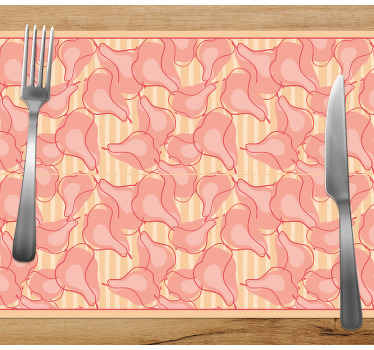 Mantel individual original Patrón creativo peras rosas - TenVinilo