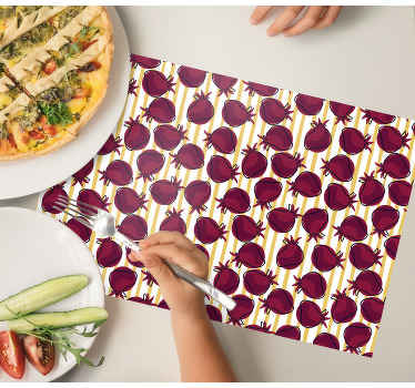 무작위 패턴 석류 원래 플레이스매트 - TenStickers