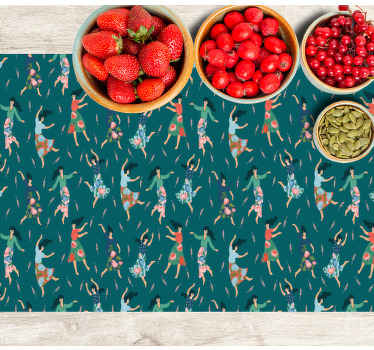 オリジナルのランチョンマットで踊る女性 - TENSTICKERS