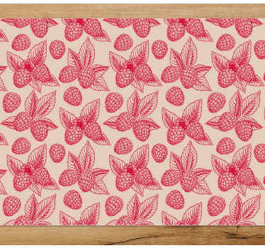 Vintage beige raspberries original placemats - TenStickers