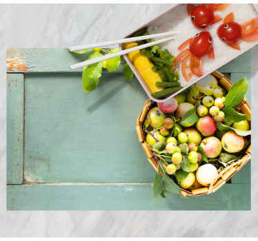 Fresh apple basket Vinyl placemats - TenStickers