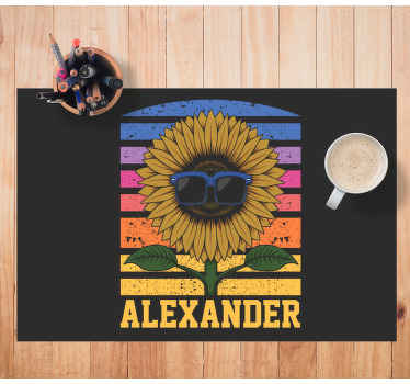 Tovaglietta americana testo Girasole freddo arcobaleno - TenStickers