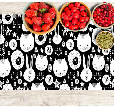 Kočky a králíci moderní prostírání - TenStickers