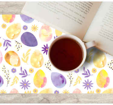 Mantel individual elegante Forma de huevo morado - TenVinilo