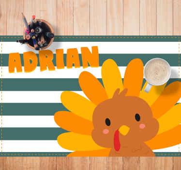 Striped thanksgiving placemats - TenStickers